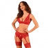 Descrizione: set intimo lacelove, tre pezzi rosso.