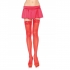 Medias con encaje rojas, talla única ajustable