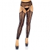 Conjunto seductor de medias sin pies y liguero en encaje