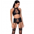 Ensemble de lingerie passion en cuir noir