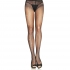 Pantyhose negro con detalles brillantes para mujer