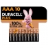 Plus power 100 alkaline battery aaa lr03 blister * 10