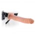 Arnés vibrador con consolador adaptable y manos libres