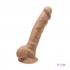 Dildo realista con ventosa, silicona suave, termorreactivo