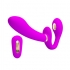 Strap-on vibrador sin arnés con 12 vibraciones y electro estimulación