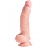 Dildo realistico a tripla densità con ventosa e texture morbida