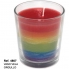 Vela de soja en vaso de vidrio con diseño orgullo LGBT